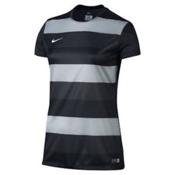 NIKE 588493 010 Dri-Fit SOCCER REFEREE Top BLACK GREY STRIPES Size SMALL    ANB - Picture 1 of 1